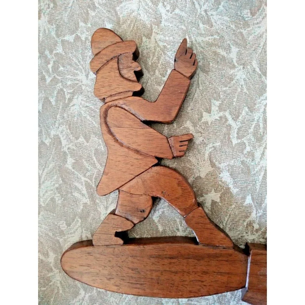 Wood Carving Butcher's Trade sign Boar Hog Pig brown 12